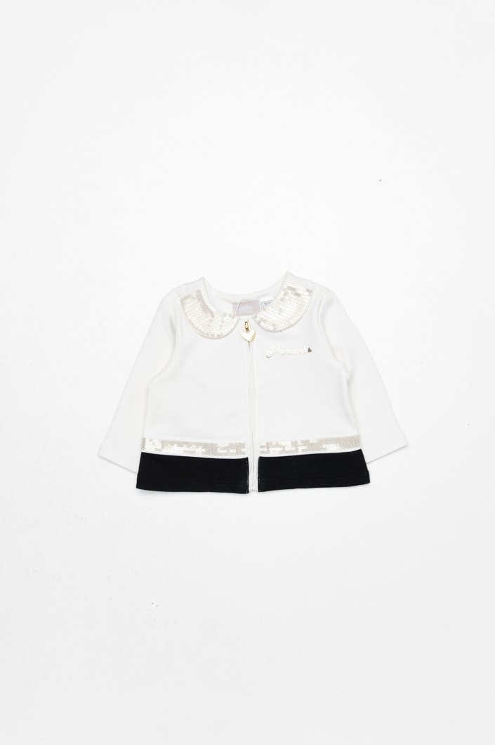 CARDIGAN - WHITE/BLACK