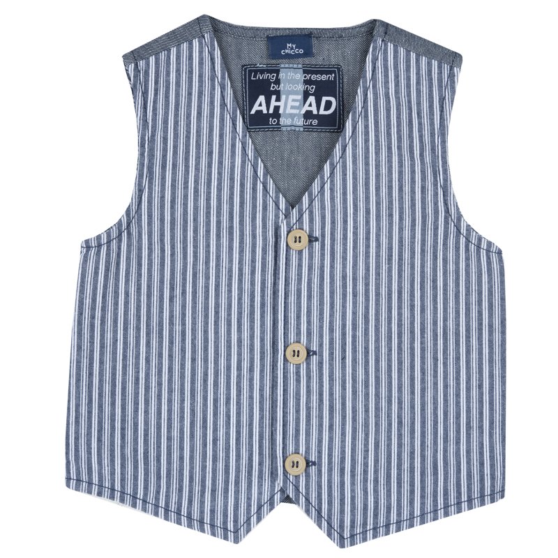 VEST - LIGHT BLUE STRIPED
