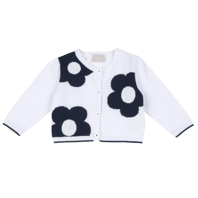 CARDIGAN - WHITE/BLUE