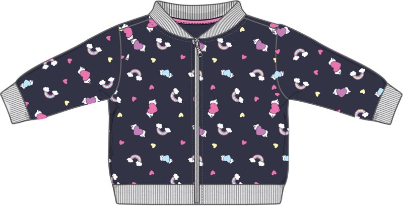 CARDIGAN - BLUE PRINTED