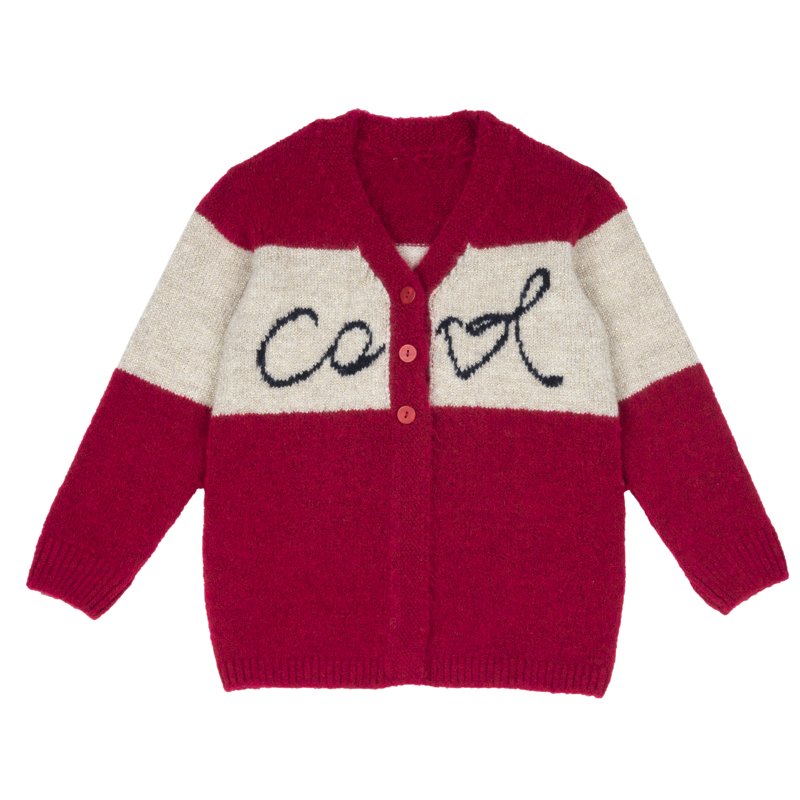 CARDIGAN - DARK PINK