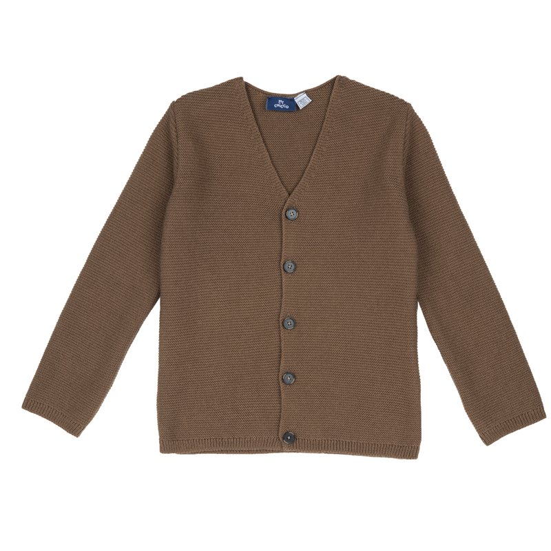 CARDIGAN - MEDIUM BROWN