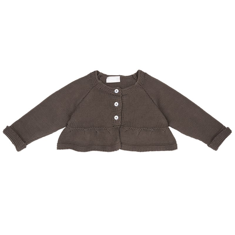 CARDIGAN - MEDIUM BROWN