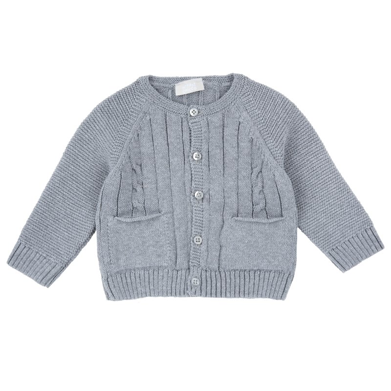 CARDIGAN - MEDIUM GREY