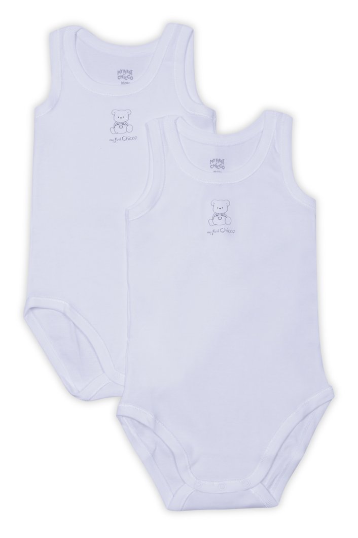 BODYSUIT SLEEVELESS 2 PACK - WHITE