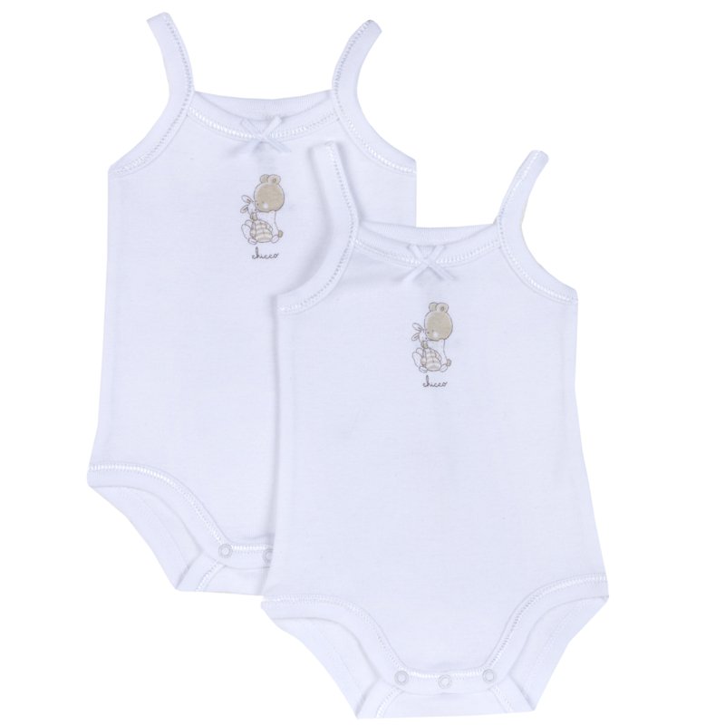 BODYSUIT SLEEVELESS 2 PACK - WHITE