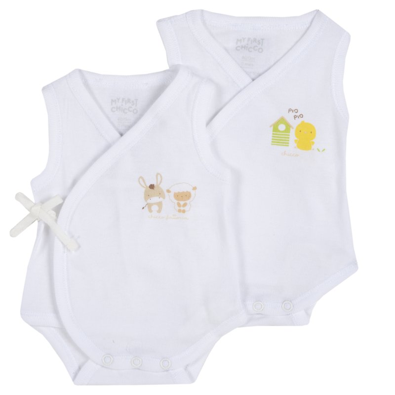 BODYSUIT SLEEVELESS 2 PACK - WHITE