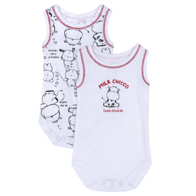 BODYSUIT SLEEVELESS 2 PACK - WHITE