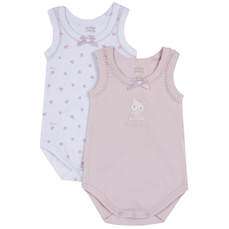 BODYSUIT SLEEVELESS 2 PACK - LIGHT PINK