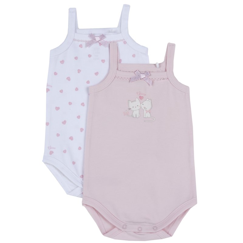 BODYSUIT SLEEVELESS 2 PACK - LIGHT PINK