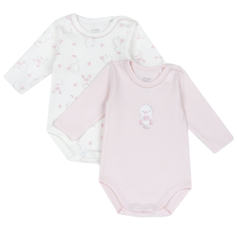 BODYSUIT LONG SLEEVE 2 PACK - LIGHT PINK