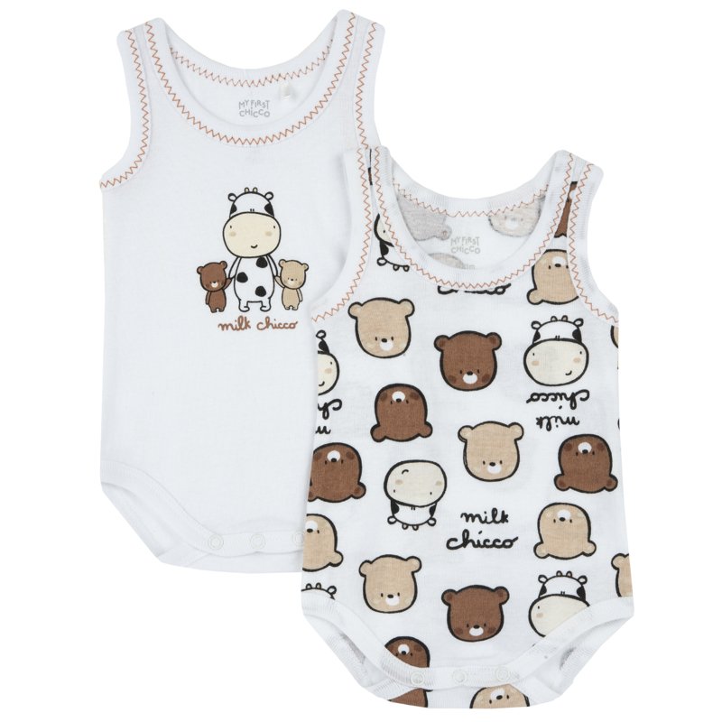 BODYSUIT SLEEVELESS 2 PACK - LIGHT NATURAL