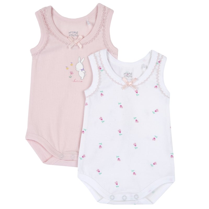 BODYSUIT SLEEVELESS 2 PACK - LIGHT PINK