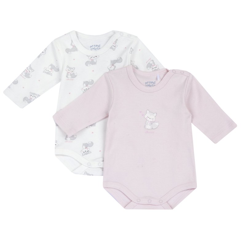 BODYSUIT LONG SLEEVE 2 PACK - LIGHT PINK