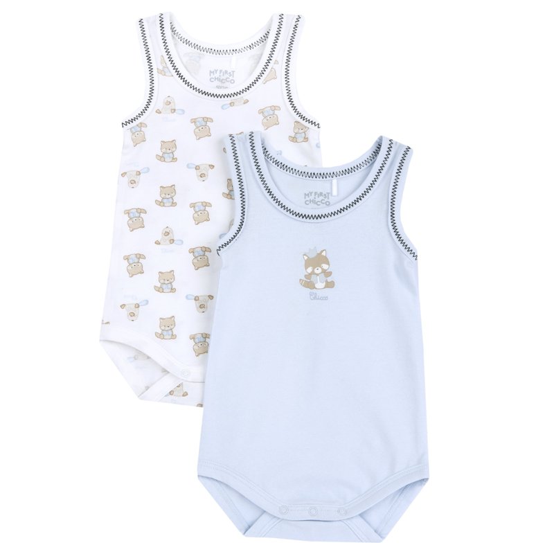 BODYSUIT SLEEVELESS 2 PACK - LIGHT BLUE
