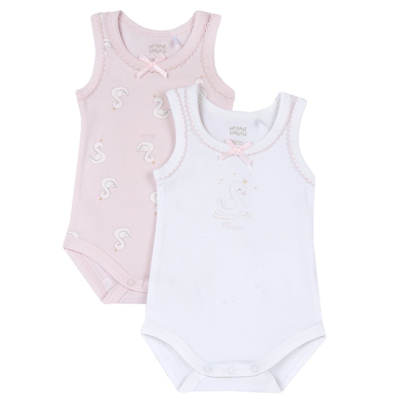BODYSUIT SLEEVELESS 2 PACK - LIGHT PINK