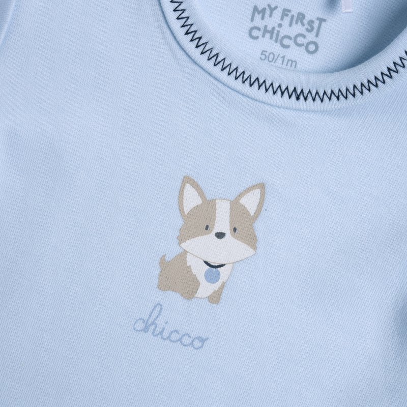 BODYSUIT SHORT SLEEVE 2 PACK - LIGHT BLUE