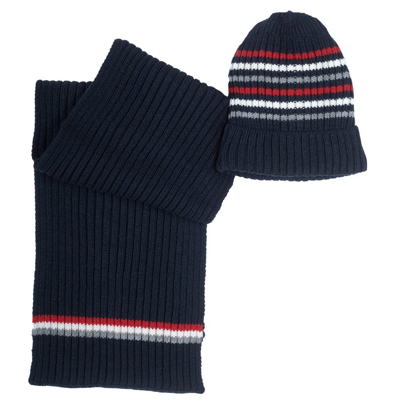 SET 2: HAT + SCARF - DARK BLUE