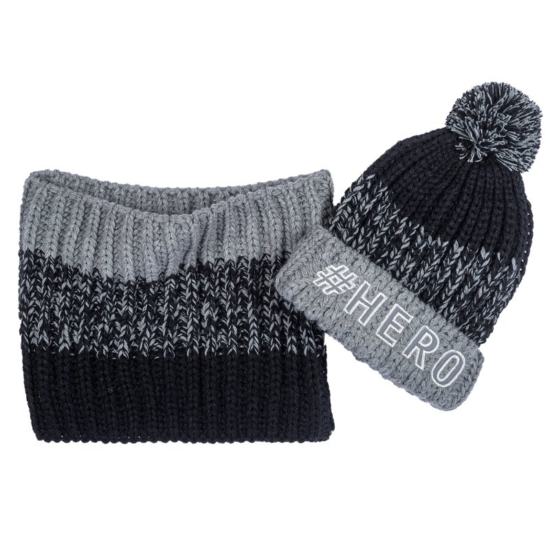 SET 2: HAT + SCARF - BLACK