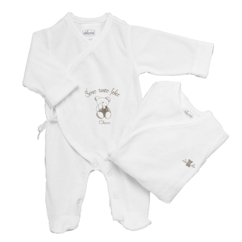 BODYSUIT LONG SLEEVE 2 PACK - WHITE