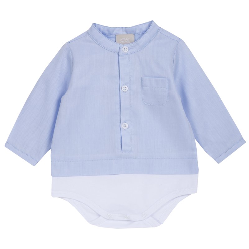 BODYSUIT LONG SLEEVE - DARK BLUE/LIGHT BLUE