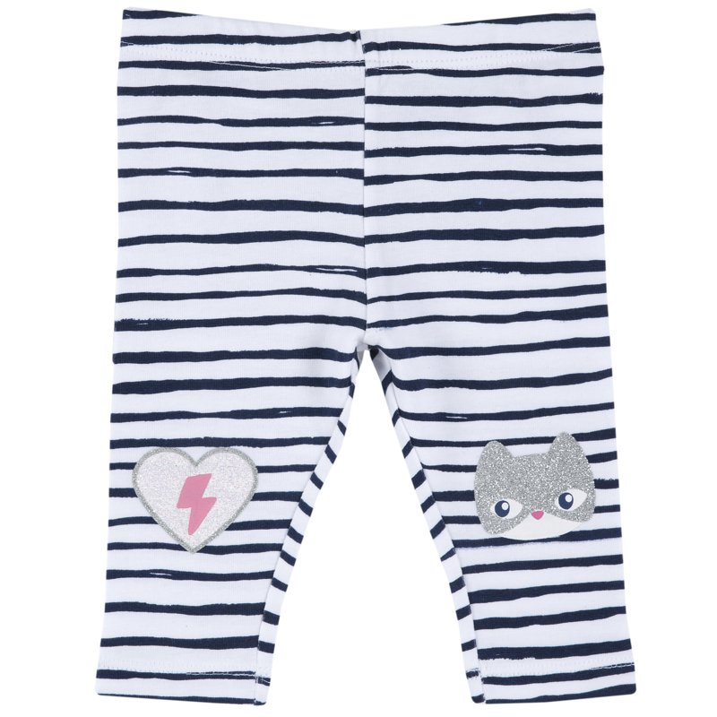 LEGGINGS - WHITE/BLUE