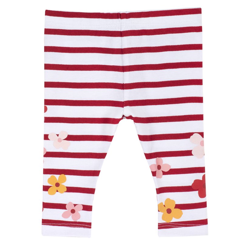 LEGGINGS - WHITE/RED