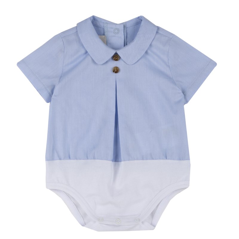 BODYSUIT SHORT SLEEVE - MEDIUM BLUE