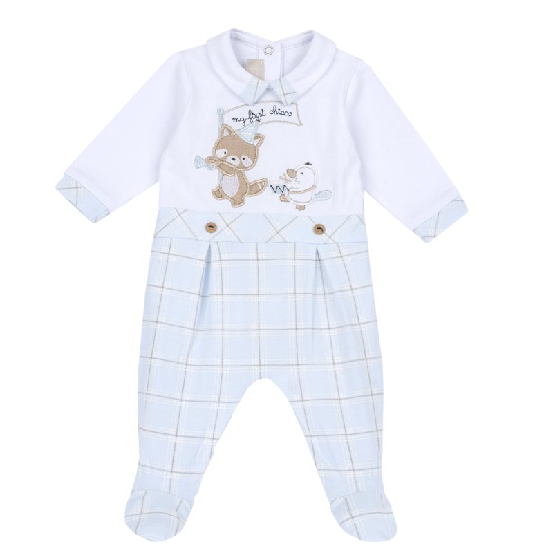 JUMPSUIT - WHITE/LIGHT BLUE