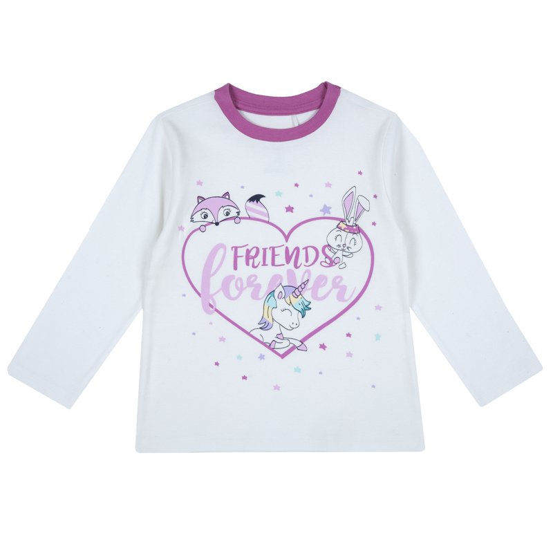 T-SHIRT LONG SLEEVE - WHITE/PINK