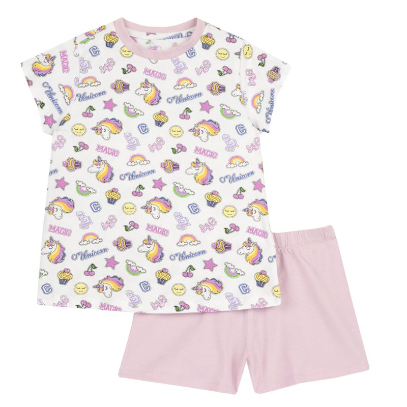 PIJAMA SHORT SLEEVE - NATURAL PRINTED