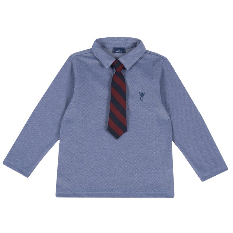POLO LONG SLEEVE - DARK BLUE/LIGHT BLUE