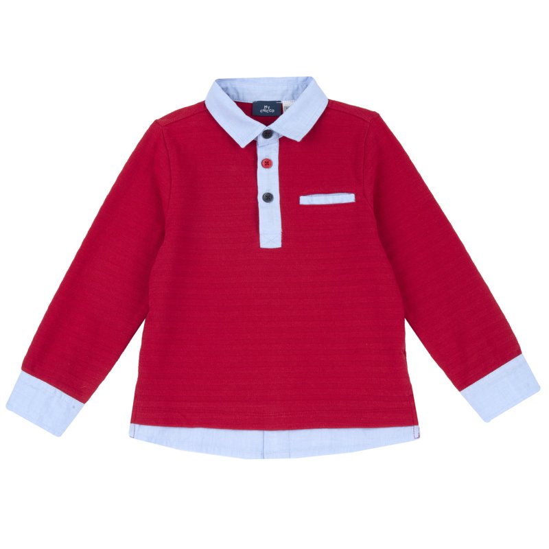 POLO LONG SLEEVE - MEDIUM RED