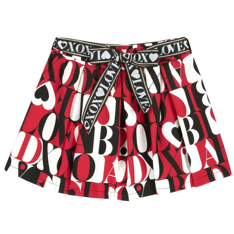 SKIRT - RED PRINTED