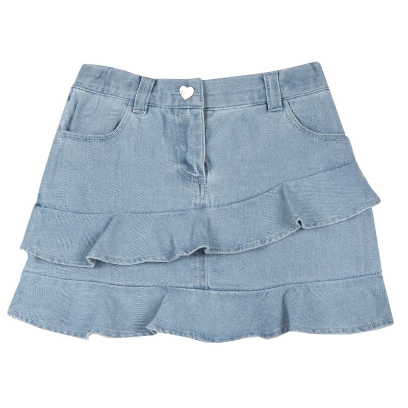 JEANS SKIRT - MEDIUM BLUE/LIGHT BLUE