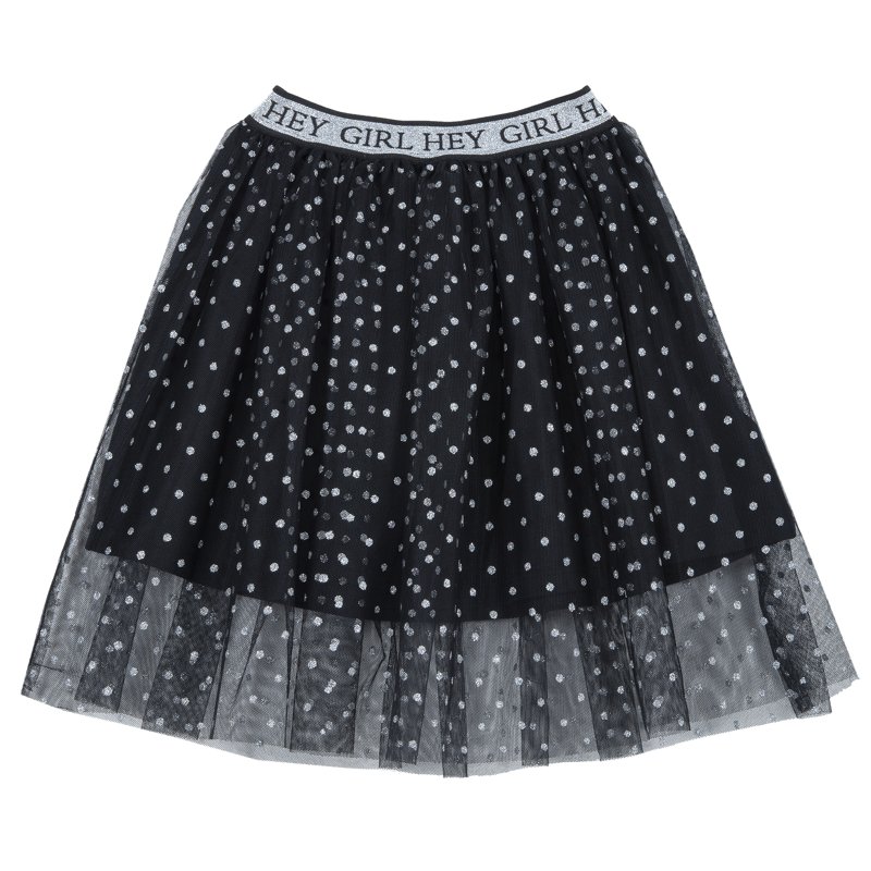 SKIRT - GREY PRINTED