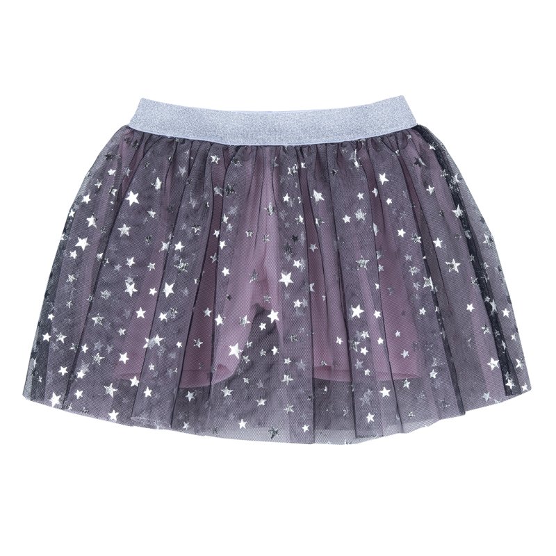 SKIRT - GREY PRINTED