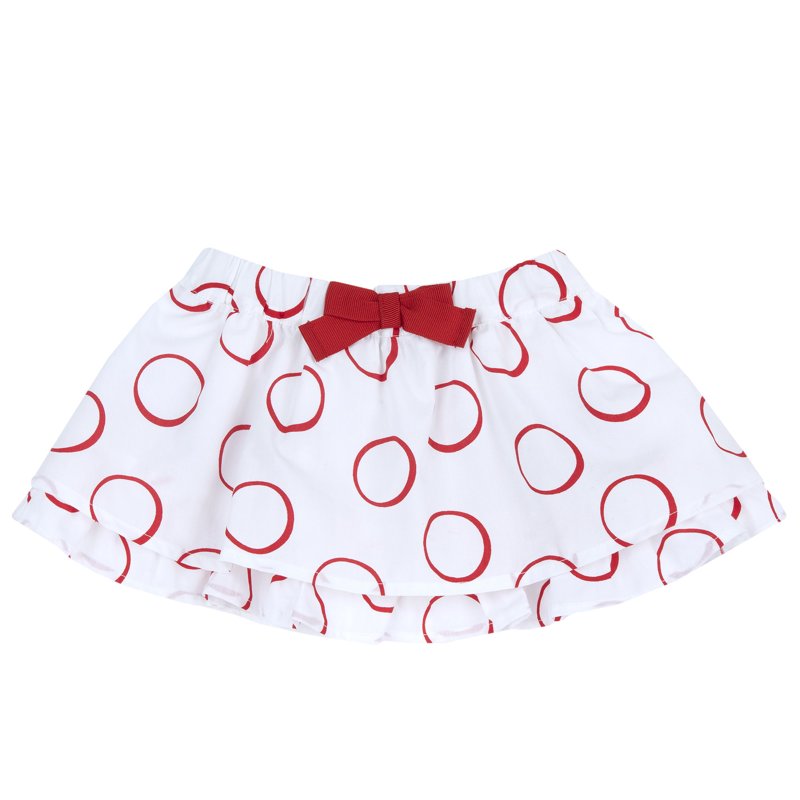 SKIRT - WHITE/RED/GREY