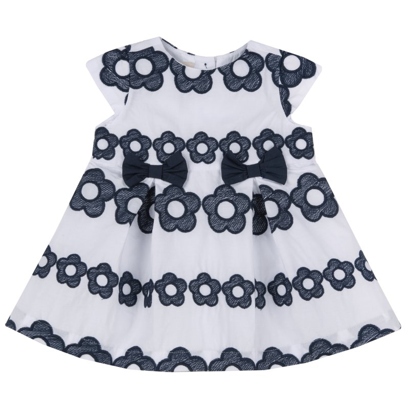 DRESS SLEEVELESS - WHITE/BLUE