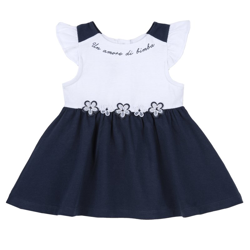 DRESS SLEEVELESS - WHITE/BLUE