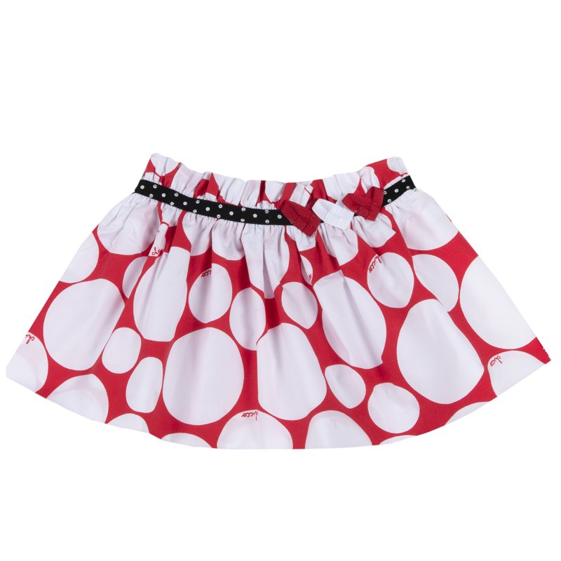 SKIRT - WHITE/RED
