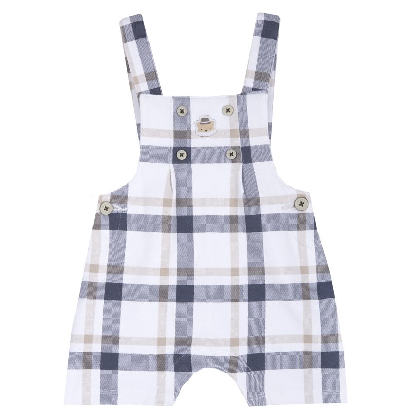 SHORT DUNGAREES - DARK GREY