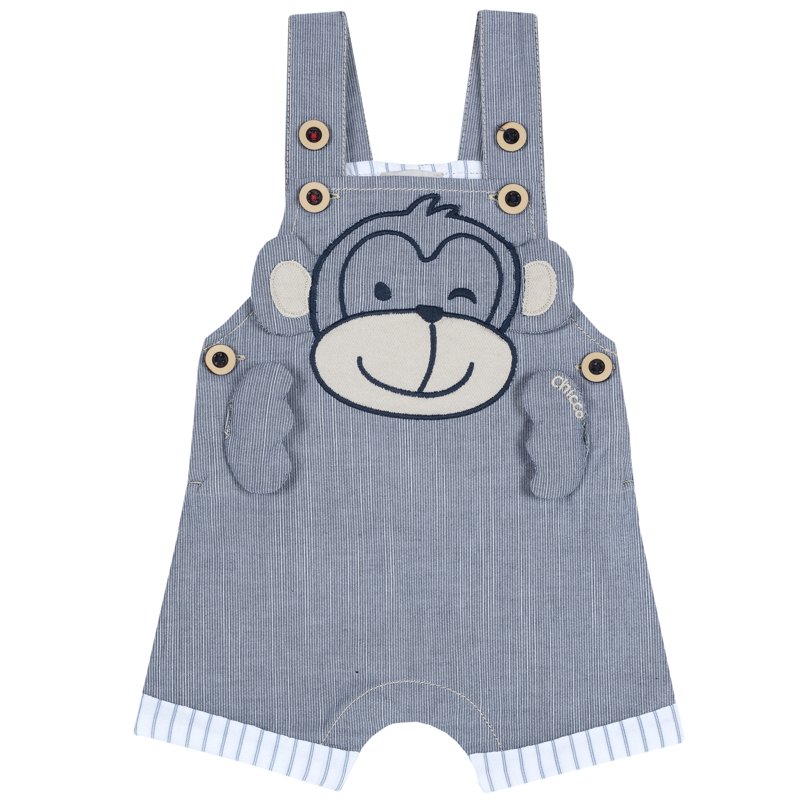 SHORT DUNGAREES - MEDIUM BLUE