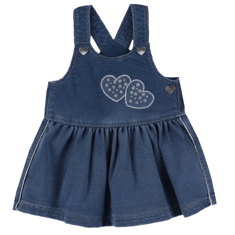 DUNGAREES SKIRT - MEDIUM BLUE