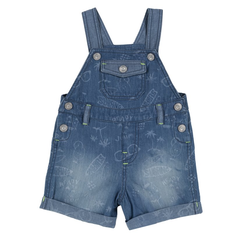 JEANS SHORT DUNGAREES - MEDIUM BLUE