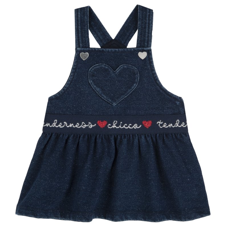 DUNGAREES SKIRT - MEDIUM BLUE
