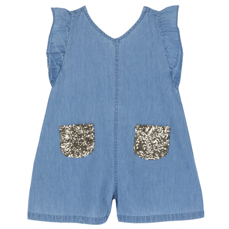 SHORT DUNGAREES - MEDIUM LIGHT BLUE