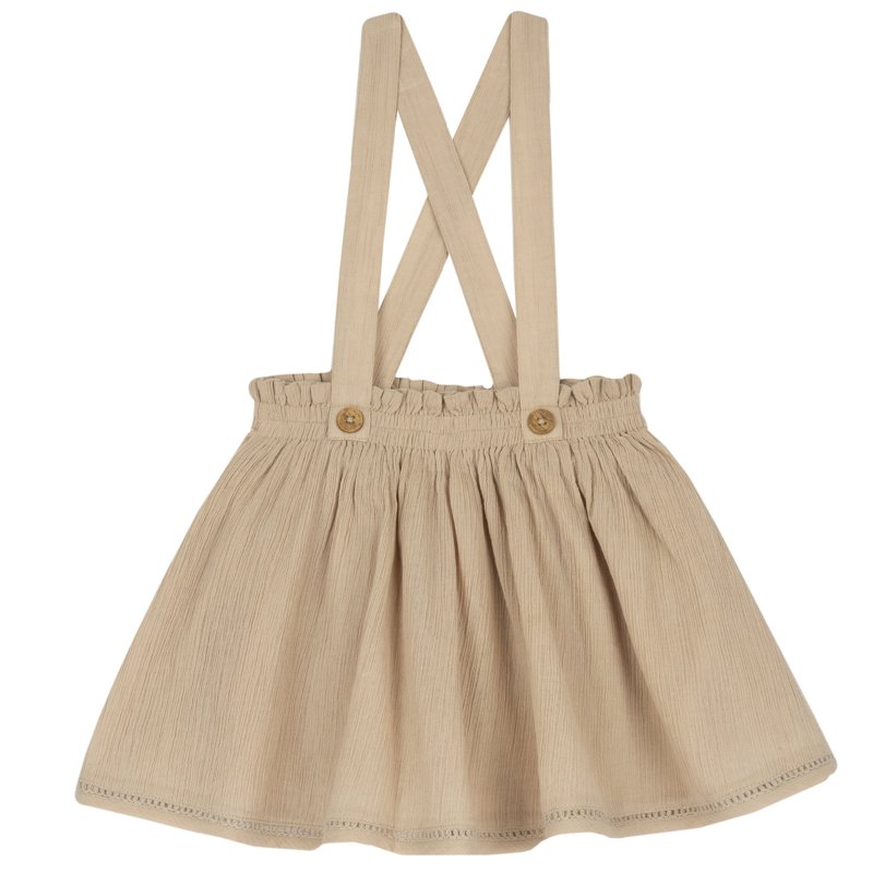 DUNGAREES SKIRT - MEDIUM NATURAL