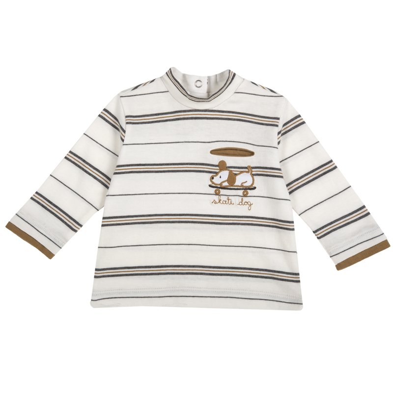 T-SHIRT LONG SLEEVE - NATURAL STRIPED