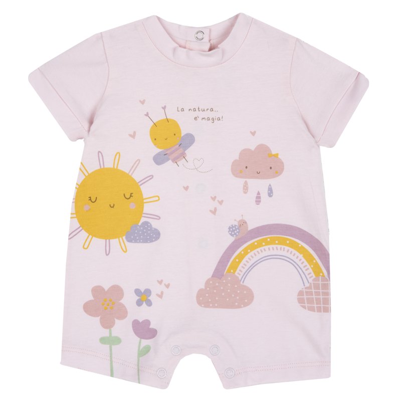 ROMPER SHORT SLEEVE - LIGHT PINK